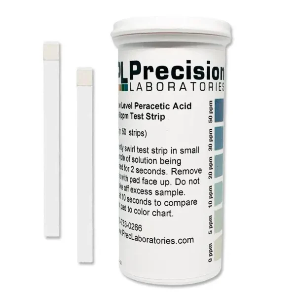 Perättiksyra / Peracetic Acid strips, 0-50 ppm