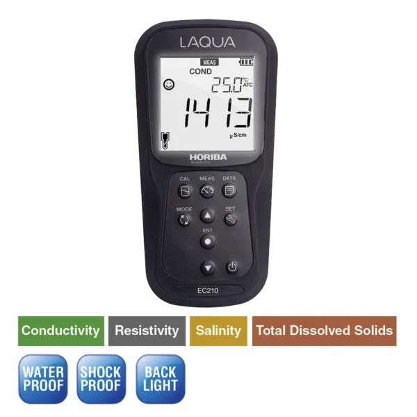LAQUA EC-210 (conductivity/TDS/Res/Sal/temp)