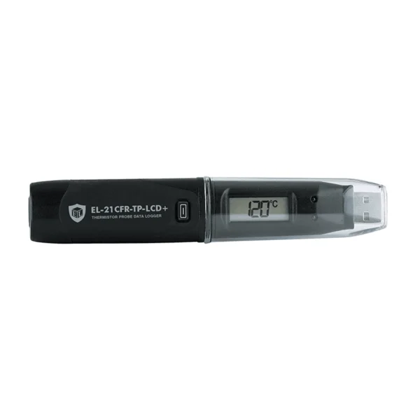 USB 21CFR precisionslogger med display temperatur -40/125°C