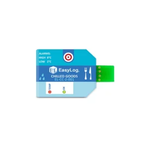 Kylvara Datalogger temp och RH – Larm vid 8°C och 2°C