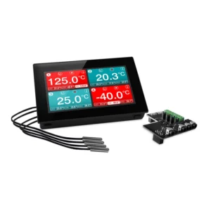 USB 4-kanals logger med 4,2″ skärm -40/125 °C med 4 prober (1 m)
