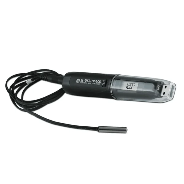 USB precisionslogger med display temperatur -40/125°C med probe