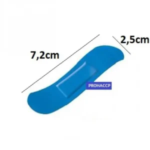 Blå detekterbara plåster 7,2×2,5 cm, 100 st.