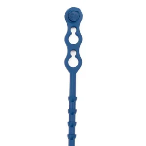 Blå detekterbar återanvändbar kabelstrips 120 mm, 100 st.