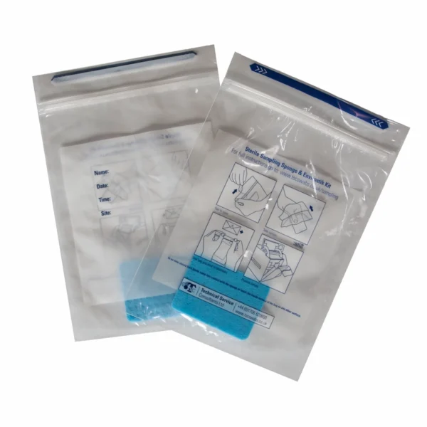 Blue sponge dosed with NB in bag