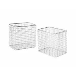 Trådnätkorg – 12 x 8 x 12 cm, rostfritt stål