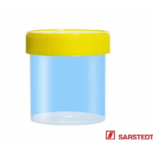 Bägare, 250 ml, steril, PP med gult lock